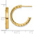 14KT Gold  Polished and Diamond-cut 3.00 x 20mm Tube C-Hoop Post Earrings TF2550