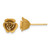 14KT Gold  Brushed Rose Flower Post Earrings TF2408W
