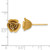14KT Gold  Brushed Rose Flower Post Earrings TF2408W