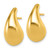 14KT Gold  Polished 3D Curved Puffed Teardrop Post Earrings TF2397