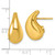 14KT Gold  Polished 3D Curved Puffed Teardrop Post Earrings TF2397