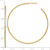 14KT Gold  Polished 1.2 x 55mm Solid C-Hoop Post Earrings XF920E