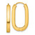 14KT Gold  Polished 3.25mm Oval Square Tube Hinged Hoop Earrings H1066R