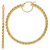 14KT Gold  Polished and Diamond Cut  Rope 2.95mm Hoop Earrings GK1215
