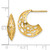 14KT Gold  Polished Fancy Cut Out Design Post J-Hoop Earrings TF2429W