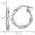 14KT Gold  White Gold Polished Twisted 2.75 x 20mm Tube Hoop Earrings EM9791-GA-017-WAA