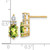 14KT Gold  Polished Diamond and Peridot Twisted Post Earrings TL754W