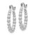14KT Gold  White Gold Beaded Hoop Earrings 14HRE340Y