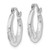 14KT Gold  White Gold Hollow X Hoop Earrings 14HRE339YWD