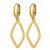 Herco 14KT Gold  Polished Fancy Navette Leverback Dangle Earrings 14HRE312Y