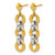 Herco 14KT Gold TT Polished 10.0mm Round Link Post Dangle Earrings 14HRE365Y