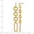 Herco 14KT Gold  Polished Fancy Mixed Link Post Dangle Earrings 10LE684