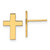 10KT Gold  Polished Cross Earrings LE2399W