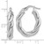 Leslie's 14KT Gold  w/White RH-plat Polished Twisted Oval Hoop Earrings 10LE655