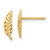 Leslie's 10KT Gold  Polished and Diamond-cut Leaf Post Earrings 10LE637
