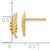 Leslie's 10KT Gold  Polished and Diamond-cut Leaf Post Earrings 10LE637