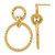 Leslie's 14KT Gold  Polished and Twisted Circles Dangle Post Earrings LE2931
