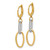 Leslie's 14KT Gold  Two-tone Polished CZ Ovals Leverback Dangle Earrings LE2884