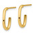 Leslie's 14KT Gold  Polished 2.0mm Oval Post J-Hoop Earrings LE2911