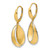 Leslie's 14KT Gold  Two-tone Polished / Dia-cut Dangle Leverback Earrings LE2854