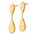 Leslie's 14KT Gold  Polished and Satin Teardrop Post Dangle Earrings LE2891