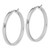 Leslie's 14KT Gold  White Gold Square Tube Round Hoop Earrings XFW801E