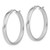 Leslie's 14KT Gold  White Gold Square Tube Round Hoop Earrings XFW793E