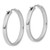 Leslie's 14KT Gold  White Gold Square Tube Round Hoop Earrings XFW793E