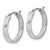 Leslie's 14KT Gold  White Gold Square Tube Round Hoop Earrings LE2855W