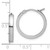 Leslie's 14KT Gold  White Gold Square Tube Round Hoop Earrings LE2855W