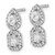 14KT Gold  White Gold 7/8 carat Lab Grown Diamond VS/SI+ G+ Complete Two Stone Dangle Halo Post Earrings LE2797