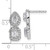 14KT Gold  White Gold 7/8 carat Lab Grown Diamond VS/SI+ G+ Complete Two Stone Dangle Halo Post Earrings LE2797