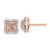 10KT Gold  RG Genuine Morganite and Diamond Earrings LE2818