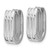 Leslie's 14KT Gold  WG Polished / Grooved Hinged Huggie Hoop Earrings LE2789W