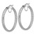 Leslie's 14KT Gold  w/White RH-Plating Polished Mesh Round Hoop Earrings LE2777W