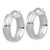 Leslie's 14KT Gold  White Gold Polished and Satin Round Hoop Earrings LE2787