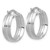 Leslie's 14KT Gold  White Gold Polished and Satin Round Hoop Earrings LE2787