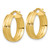 Leslie's 14KT Gold  Polished and Satin Round Hoop Earrings LE2786