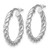 Leslie's 14KT Gold  w/White RH-plat Polished/Twisted Round Hoop Earrings 24HRE255Y