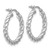 Leslie's 14KT Gold  w/White RH-plat Polished/Twisted Round Hoop Earrings 24HRE255Y