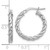 Leslie's 14KT Gold  w/White RH-plat Polished/Twisted Round Hoop Earrings 24HRE255Y