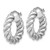 Leslie's 14KT Gold  w/White RH-plat Polished/Twisted Round Hoop Earrings 24HRE250Y