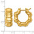 Herco 18K Polished Bamboo Round Hoop Earrings 18HRE240W