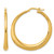Herco 18K Polished Graduated Medium Round Hoop Earrings 18HRE228W