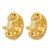 Herco 18K Polished and Grooved Omega Back Earrings SRE1805