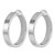 Herco 14KT Gold  White Gold Rhodium-plated Polished 6.5x34mm Flat Tube Round Hoop Earrings 18HRE166Y
