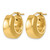 Herco 14KT Gold  Polished Puffed 11.0mm Round Hoop Earrings 14HRE149Y
