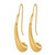 Herco 14KT Gold  Polished Curved Teardrop Threader Earrings 14HRE146W
