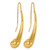 Herco 14KT Gold  Polished Curved Teardrop Threader Earrings 14HRE146W