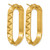 Herco 14KT Gold  Polished and Studded Hoop Earrings 10LE629
